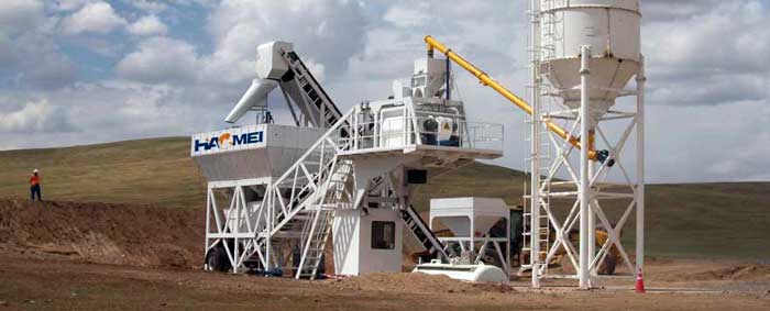 YHZS35 mobile concrete plant